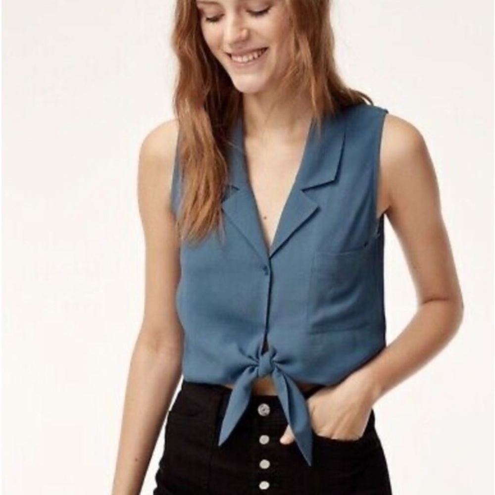 Wilfred Free Tie-up Blouse-Black